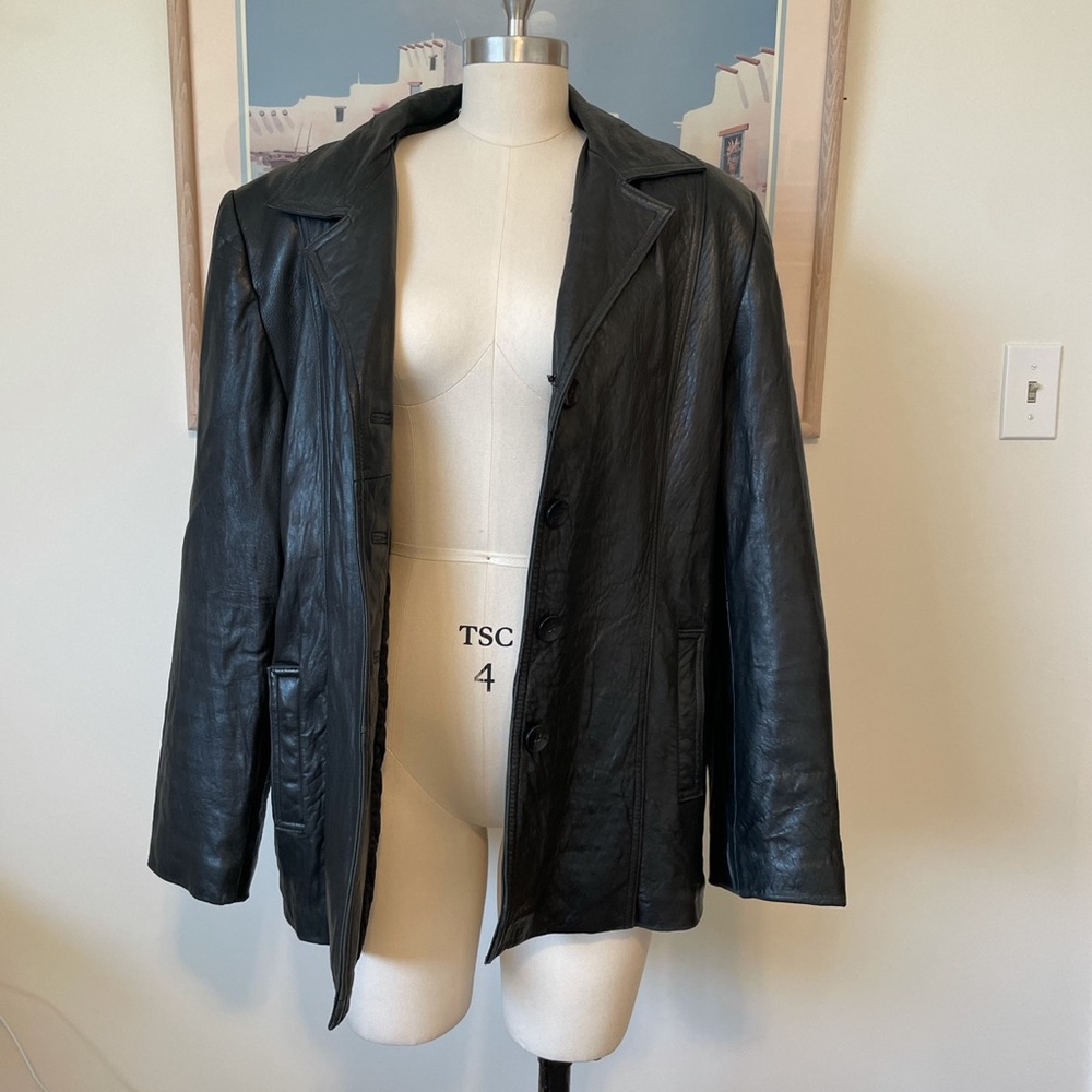 Leather blazer